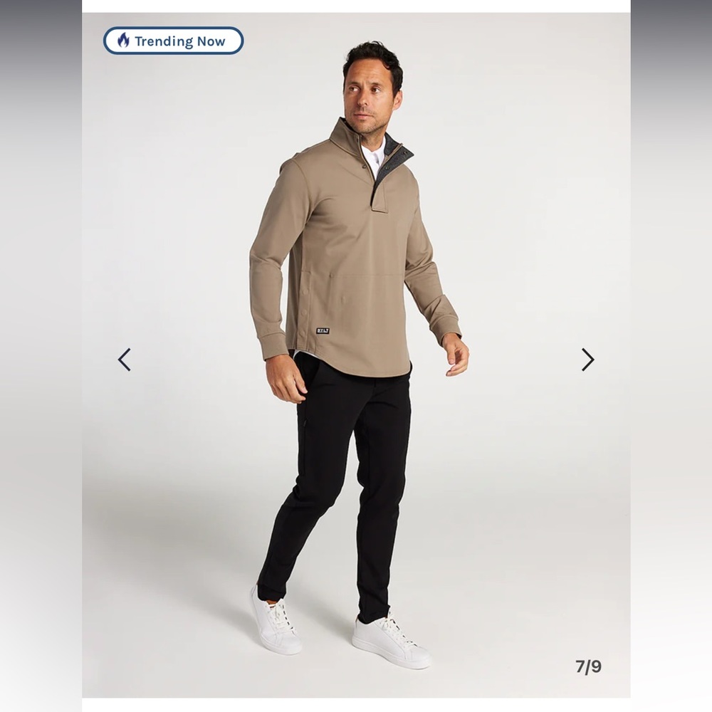 Brand New With Tags! Elite+ Fairway Drop-Cut Pullover Taupe XL
